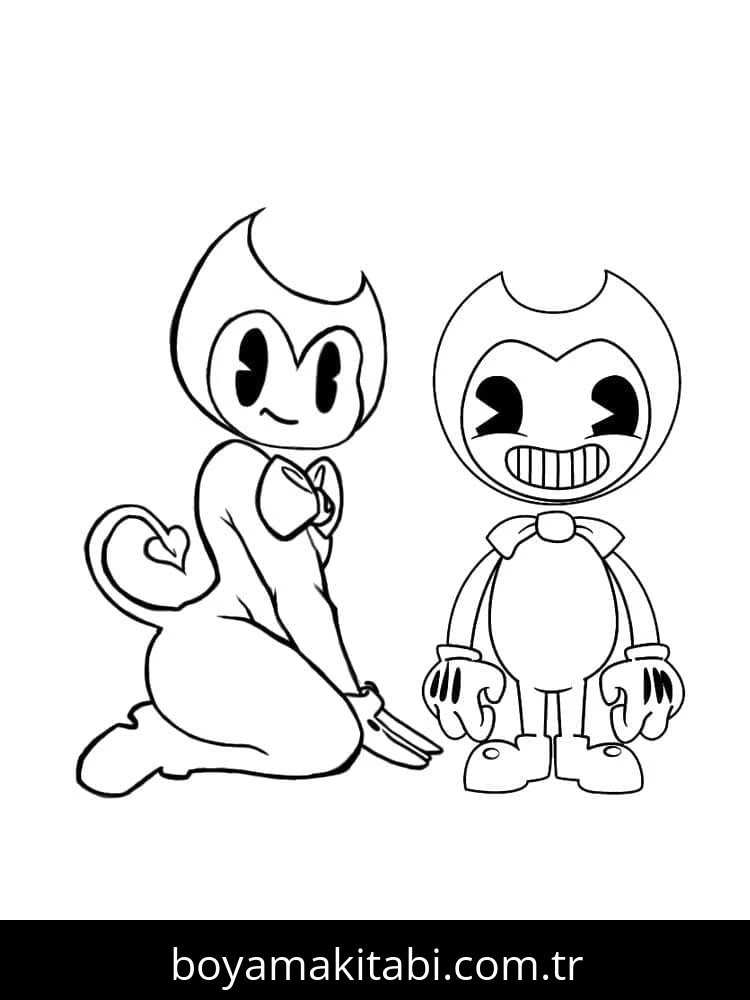Bendy boyama sayfası – boyama etkinliği, çocuk aktivitesi
