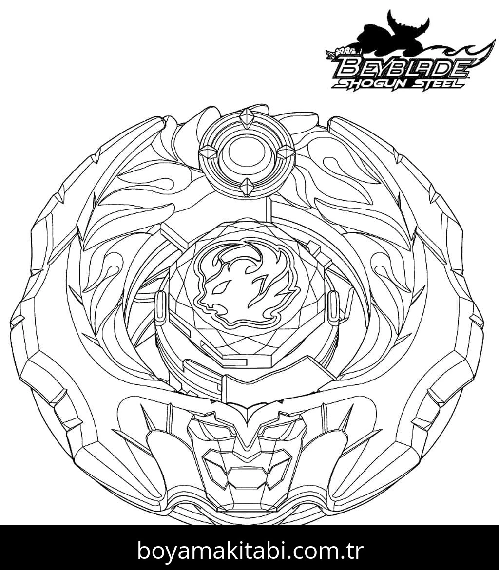 Beyblade boyama sayfası #5 – yaratıcı sanat çalışması, eğlenceli etkinlik