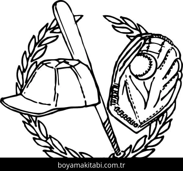 Beyzbol boyama sayfası – çocuk aktivitesi, PDF indir