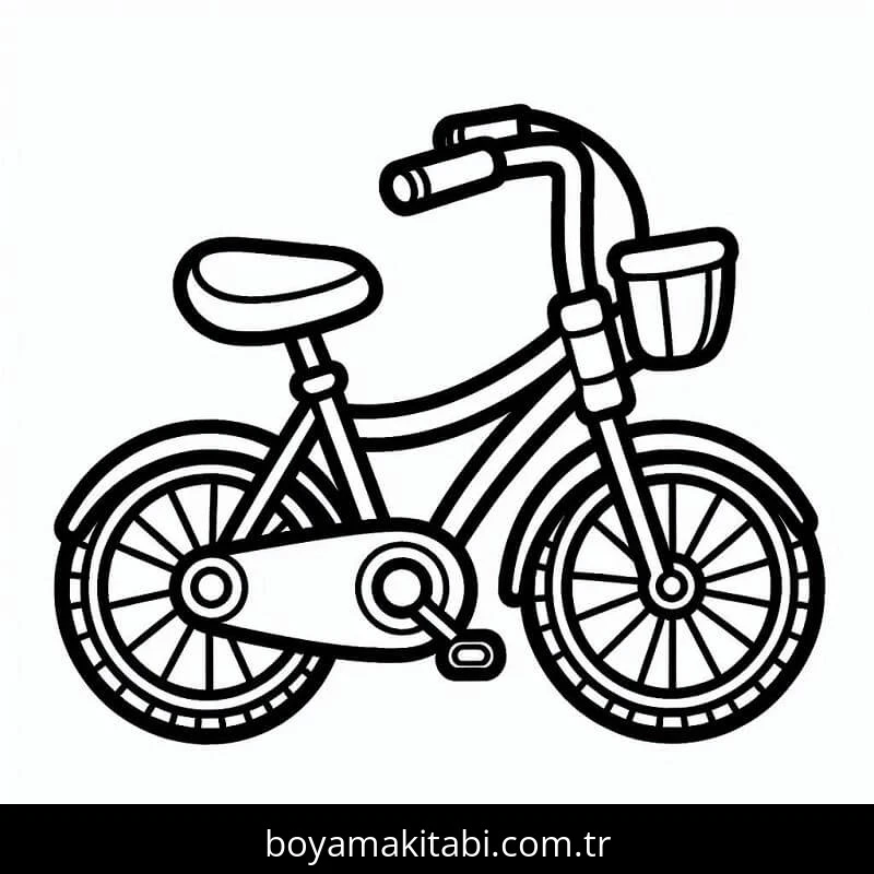 Bisiklet boyama sayfası – eğitici aktivite, yaratıcılık