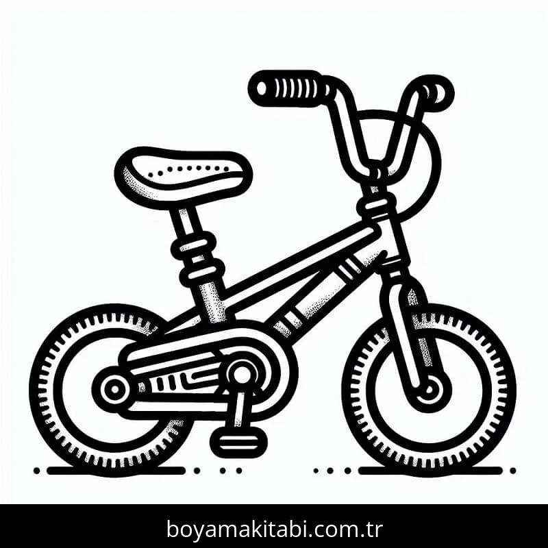 Bisiklet boyama sayfası – el becerilerini geliştirir, boyama çalışması