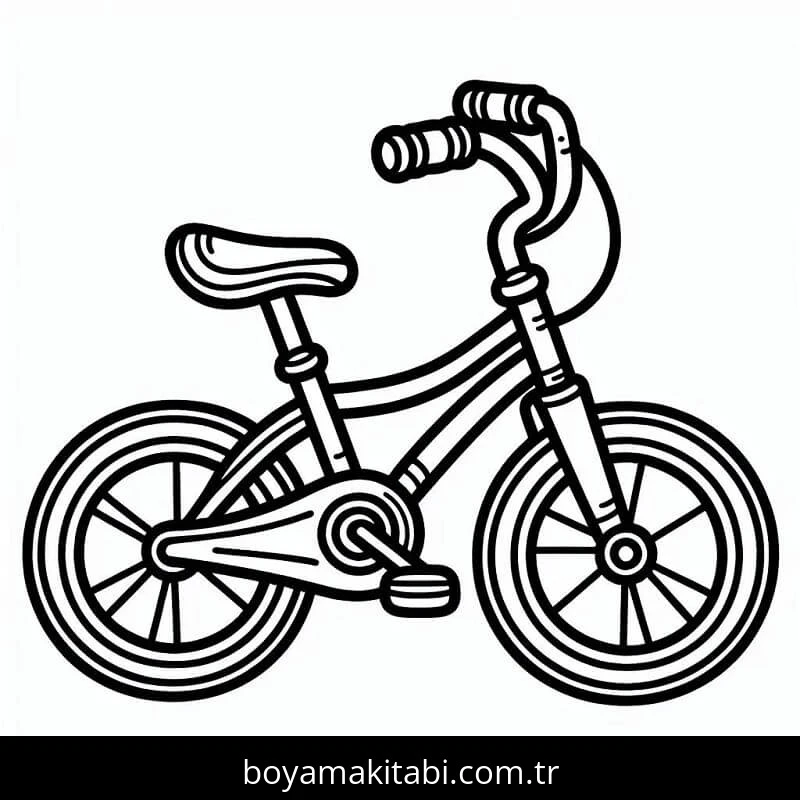 Bisiklet boyama sayfası – yaratıcılık, eğlenceli etkinlik