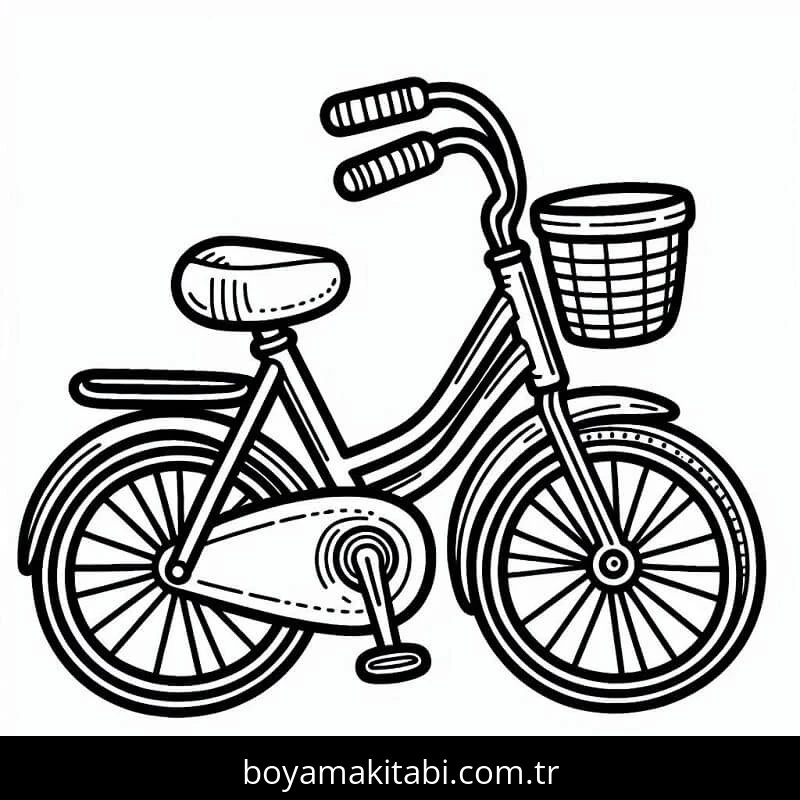 Bisiklet boyama sayfası – ücretsiz yazdır, boyama etkinliği