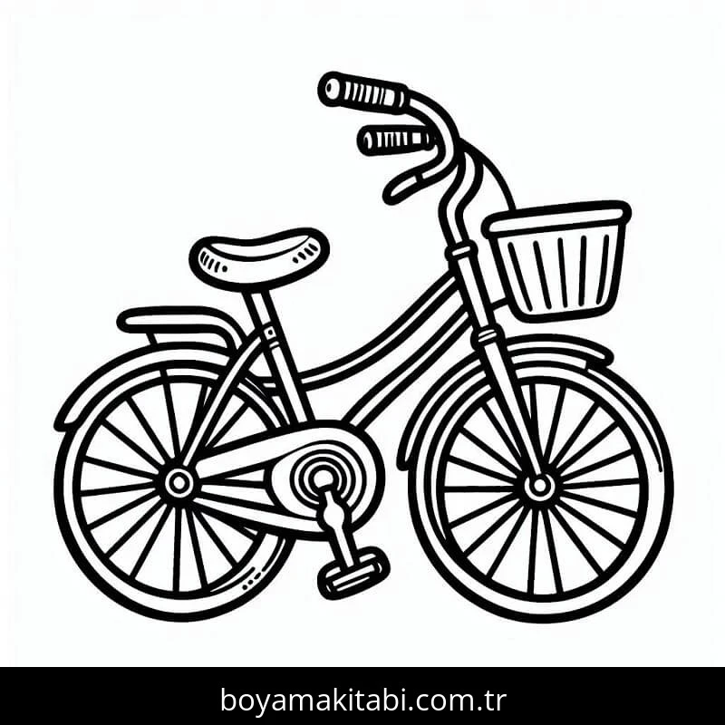 Bisiklet boyama sayfası – ücretsiz yazdır, boyama etkinliği