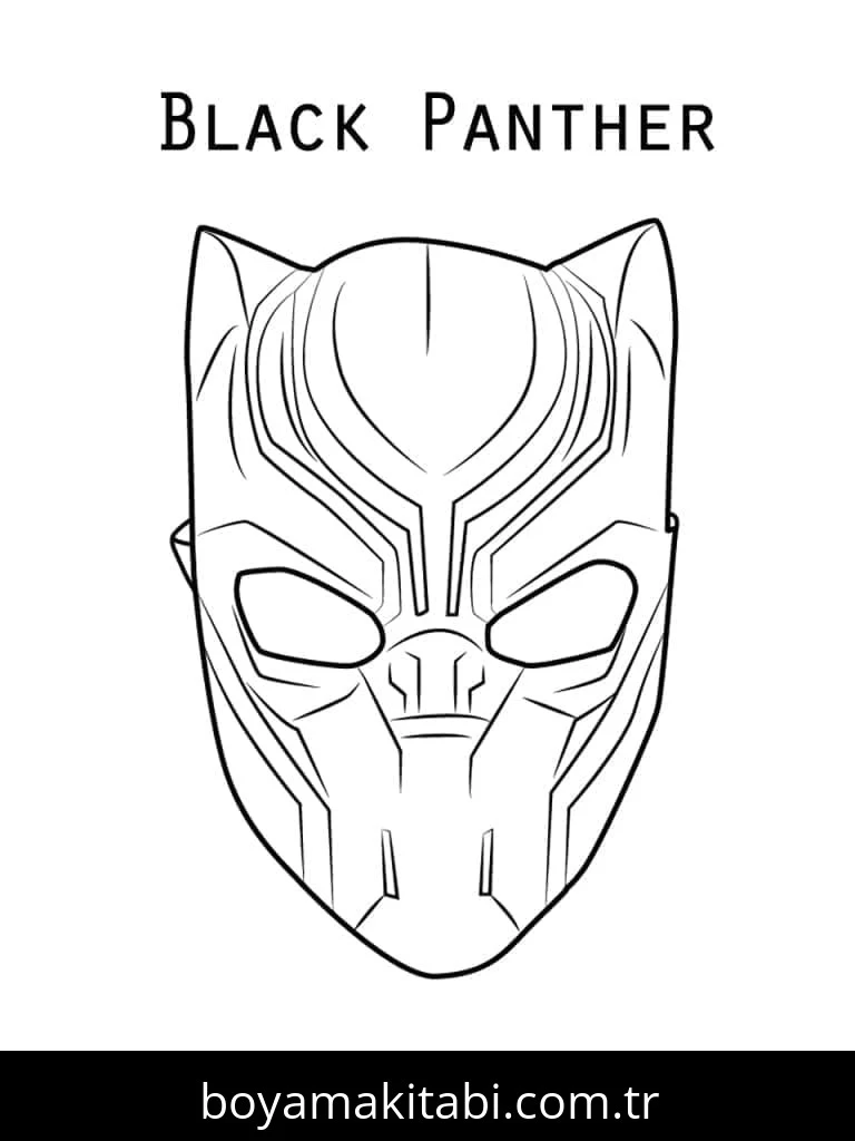 Black Panther boyama sayfası – eğlenceli etkinlik, el becerilerini geliştirir
