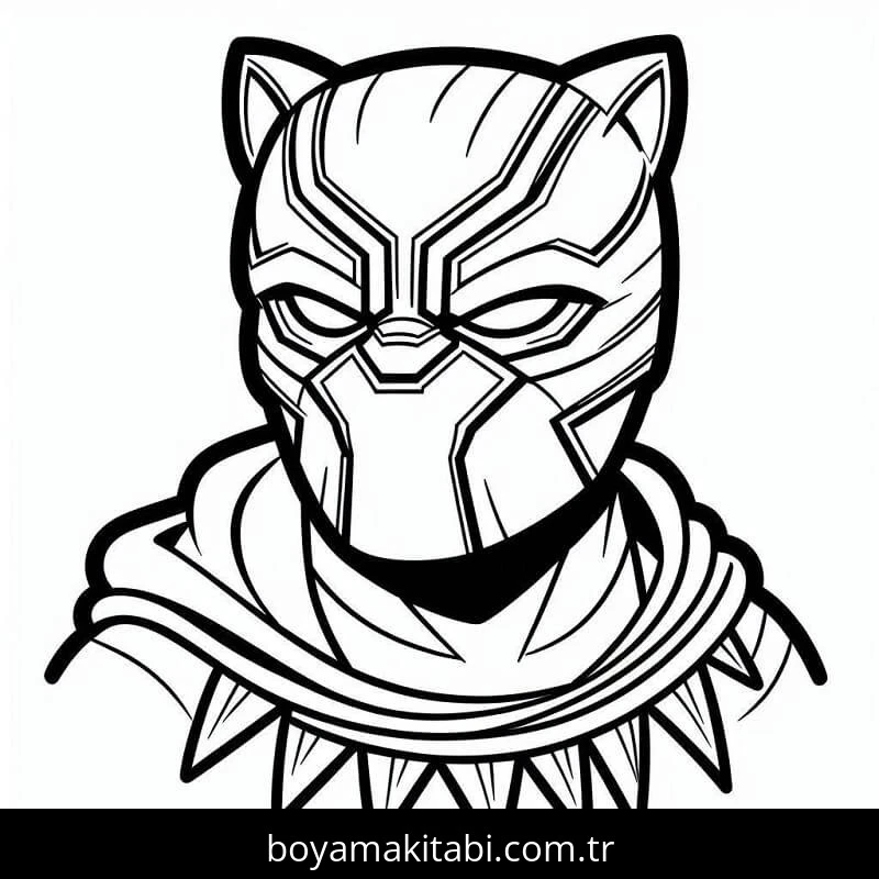Black Panther boyama sayfası – okul öncesi, evde etkinlik