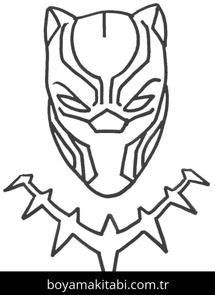 Black Panther boyama sayfası – yaratıcılığı geliştirir, keyifli zaman