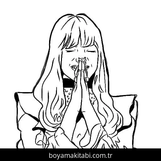 Blackpink boyama sayfası – çocuklar için, çizgi film temalı