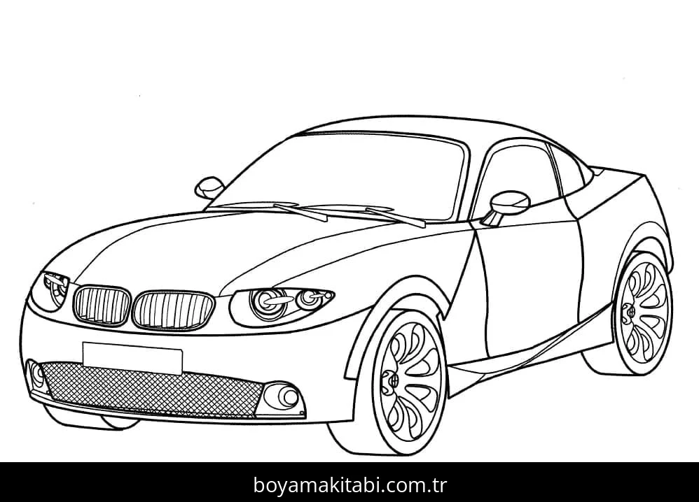 BMW boyama sayfası – okul öncesi, evde etkinlik