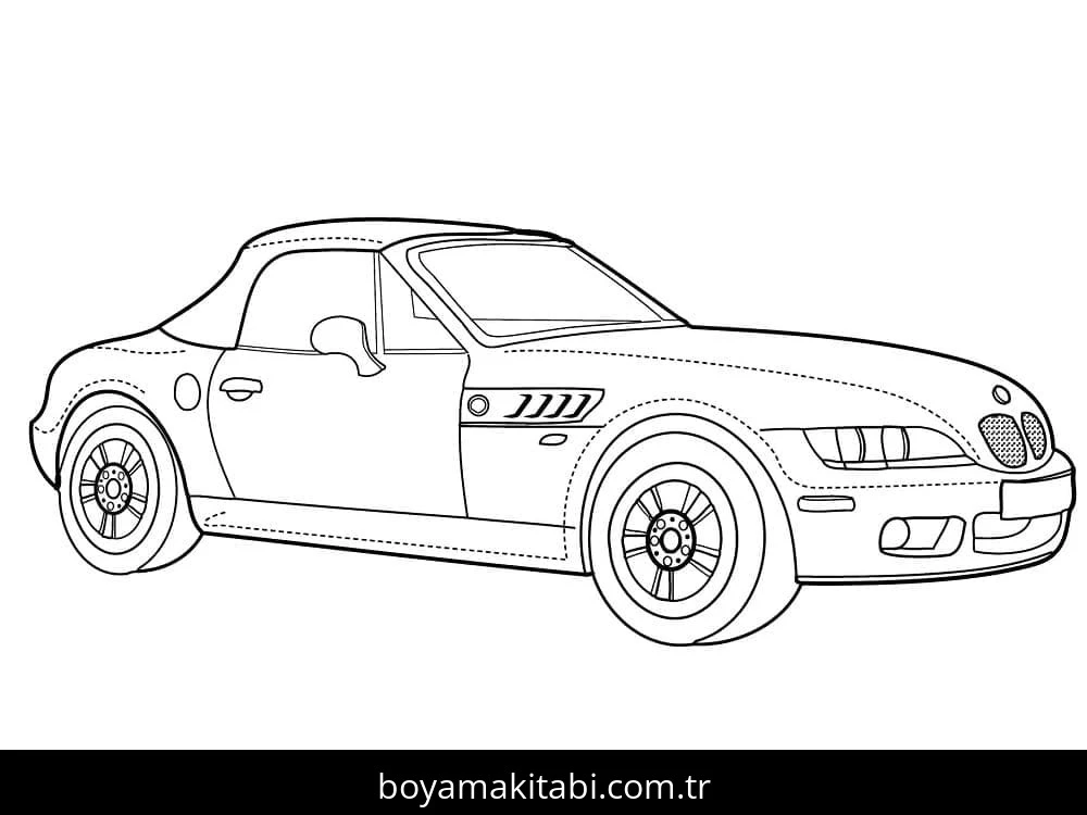 BMW boyama sayfası – eğitici aktivite, yaratıcılık