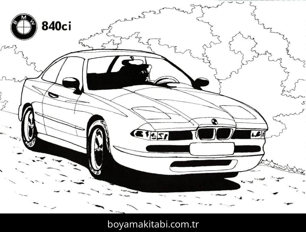 BMW boyama sayfası – ücretsiz yazdır, boyama etkinliği