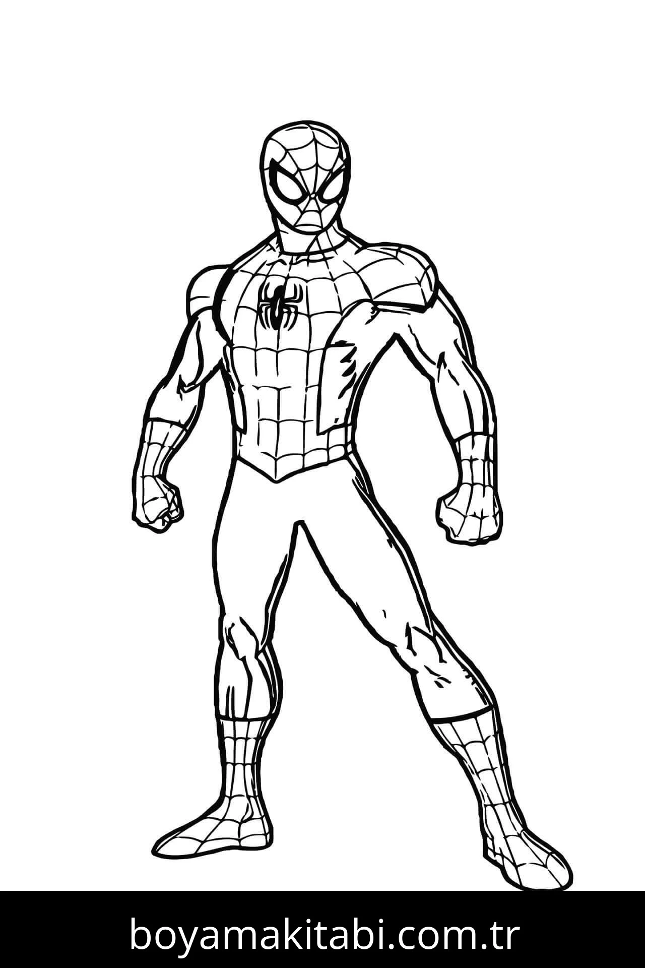 Spiderman boyama sayfası – sanatsal çalışma, çocuklar için