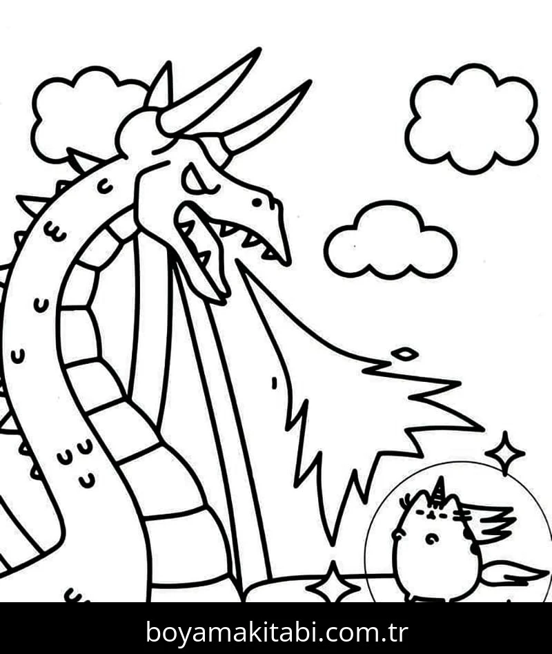 Pusheen boyama sayfası – ücretsiz yazdır, boyama etkinliği