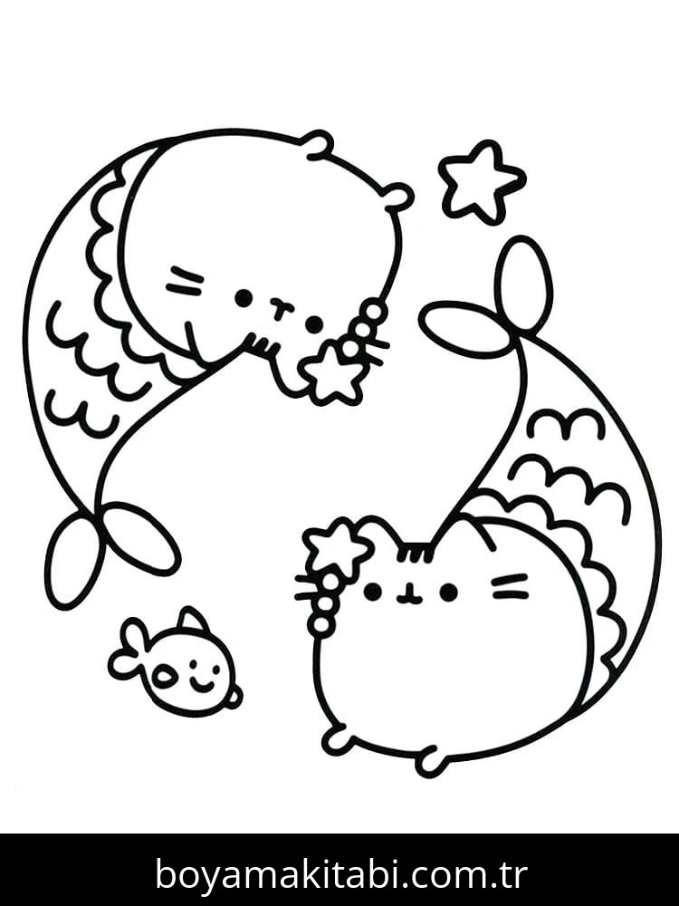 Pusheen boyama sayfası – eğlenceli etkinlik, el becerilerini geliştirir