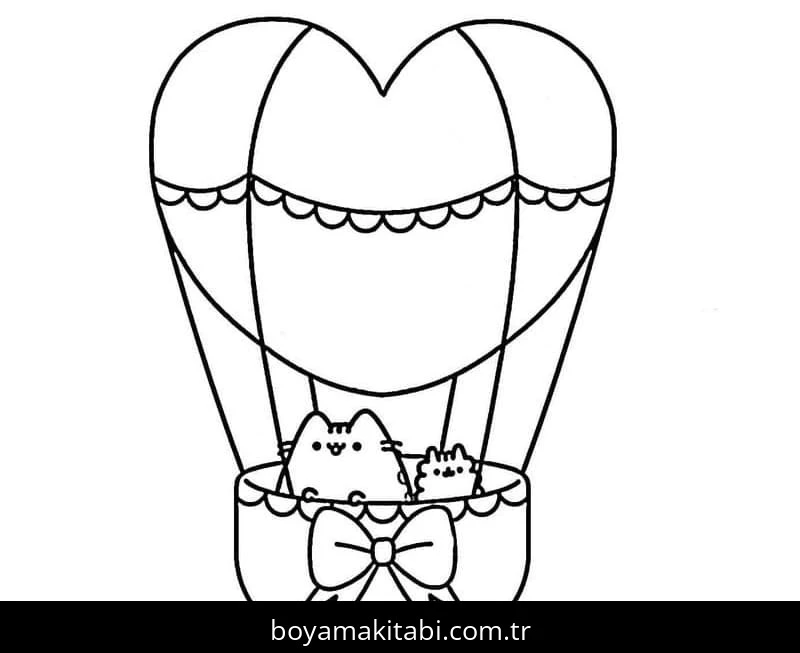 Pusheen boyama sayfası – eğitici aktivite, yaratıcılık