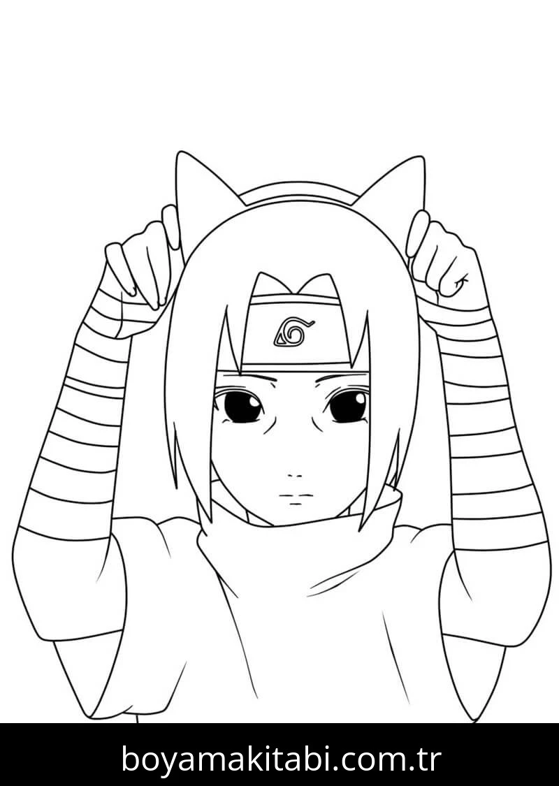 Naruto boyama sayfası #215 – el becerilerini geliştirir, boyama çalışması