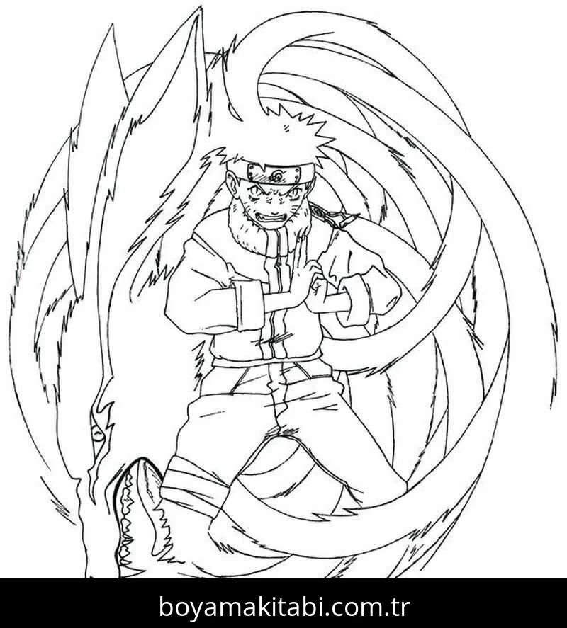 Naruto boyama sayfası – okul öncesi, evde etkinlik