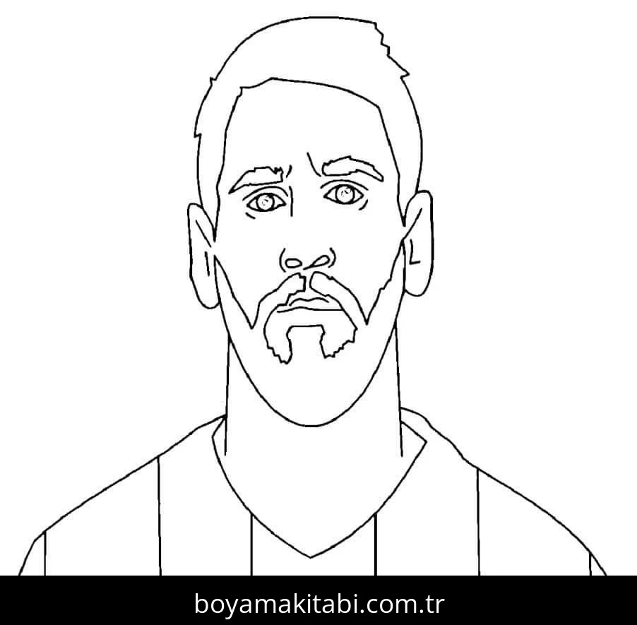 Lionel Messi boyama sayfası – çocuk aktivitesi, PDF indir