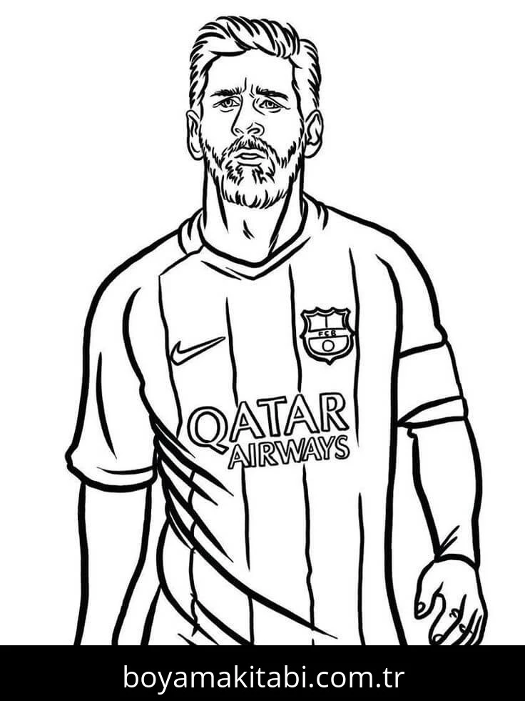 Lionel Messi boyama sayfası – ücretsiz yazdır, boyama etkinliği