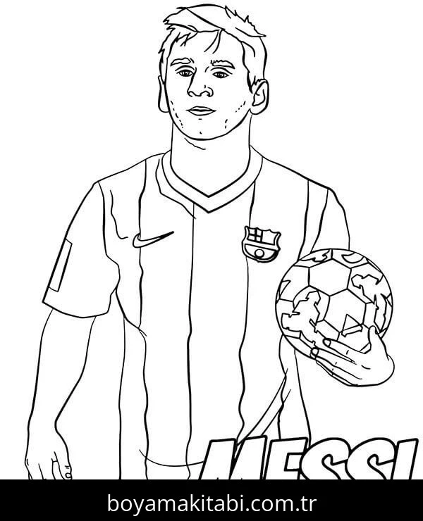 Lionel Messi boyama sayfası – yaratıcılığı geliştirir, keyifli zaman