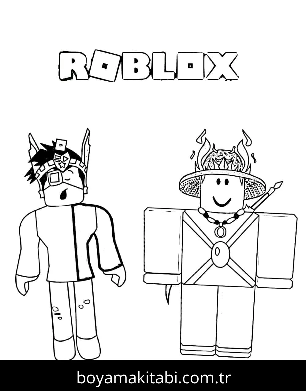 Roblox boyama sayfası – basit çizim, kolay boyama