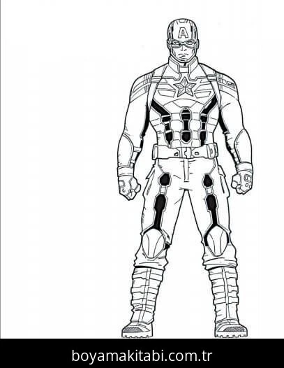 Captain America boyama sayfası – ücretsiz yazdır, boyama etkinliği