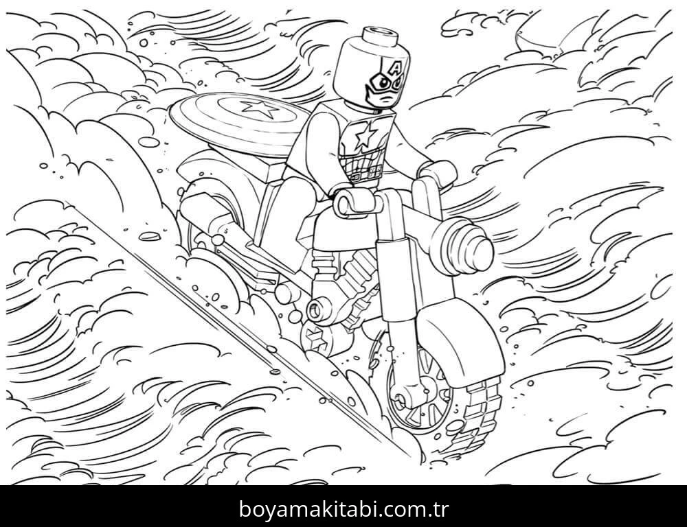 Captain America boyama sayfası – evde etkinlik, ücretsiz yazdır