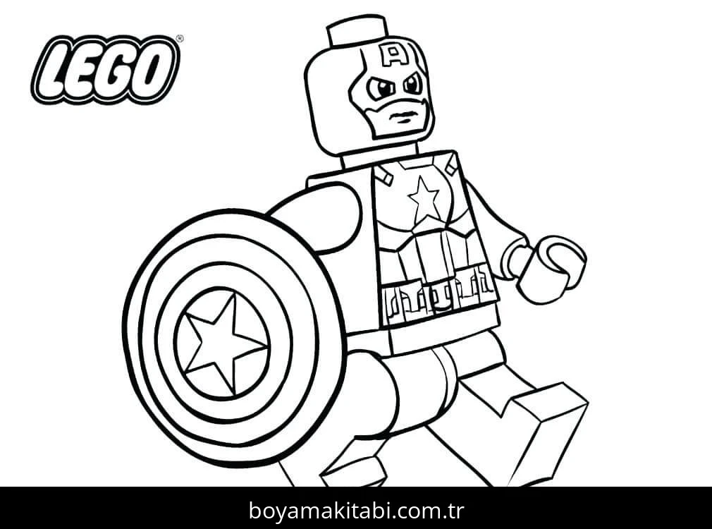 Captain America boyama sayfası – sanatsal çalışma, çocuklar için