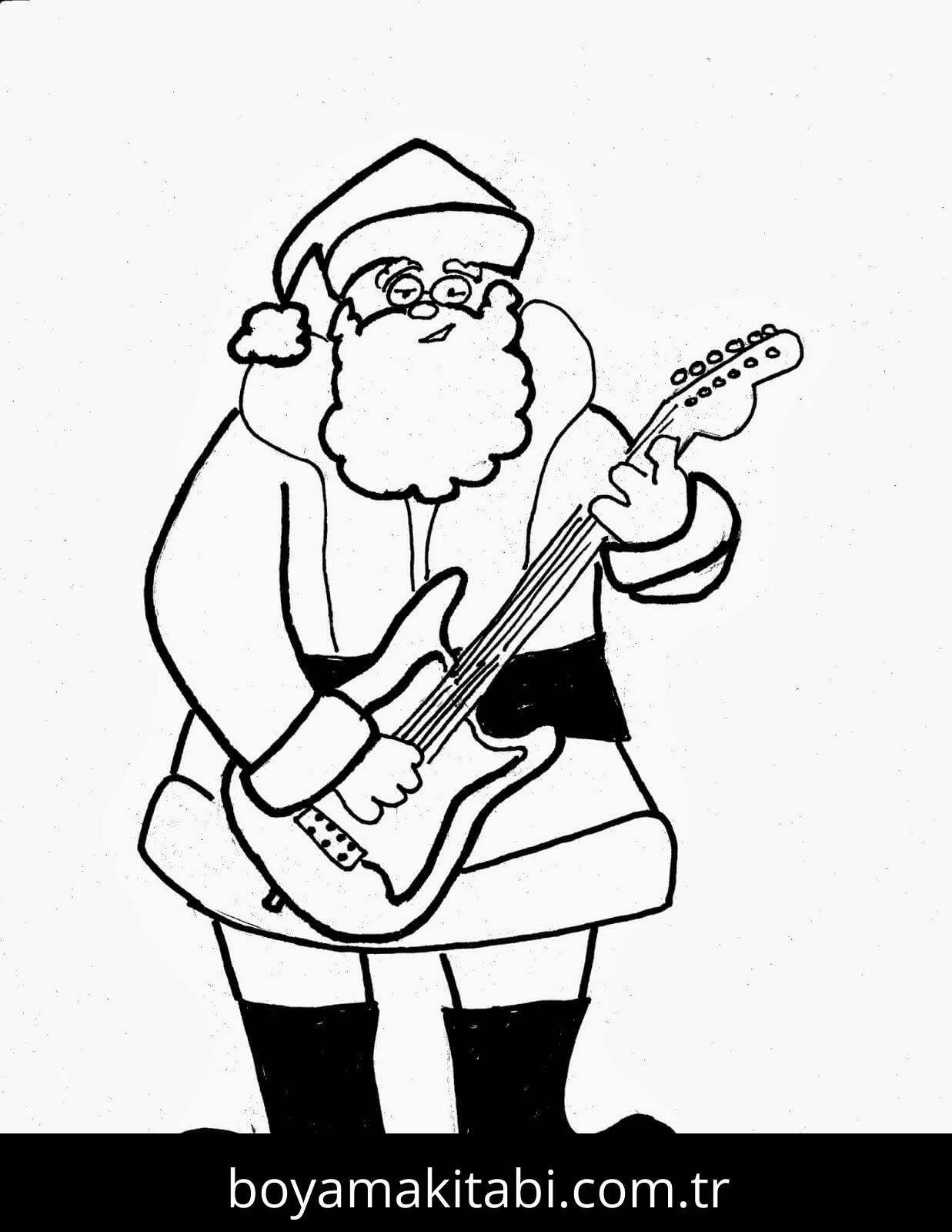 Gitar boyama sayfası – eğlenceli etkinlik, el becerilerini geliştirir