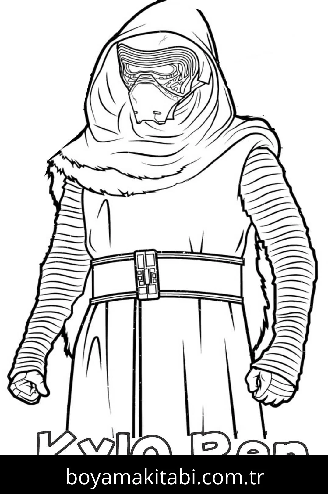 Star Wars boyama sayfası – sevimli karakter, sanatsal çalışma