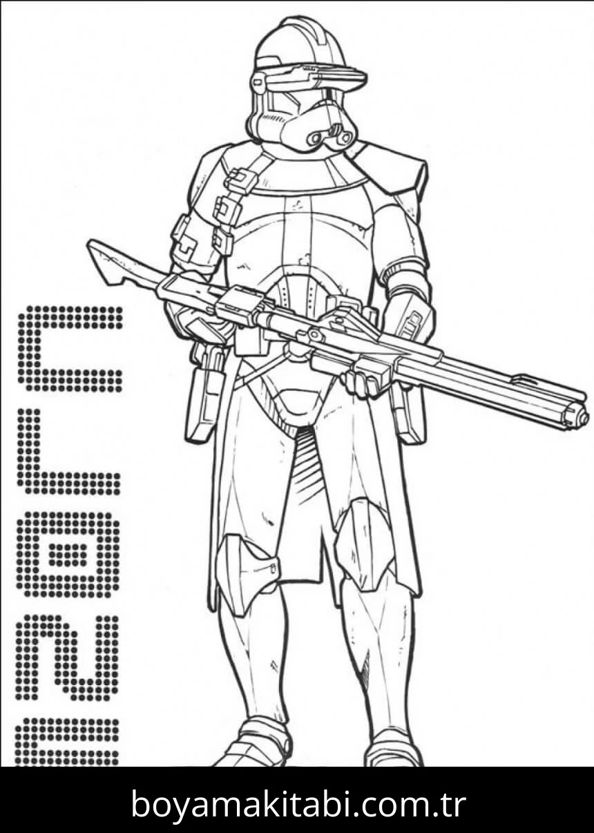 Star Wars boyama sayfası – boyama çalışması, yaratıcılığı geliştirir