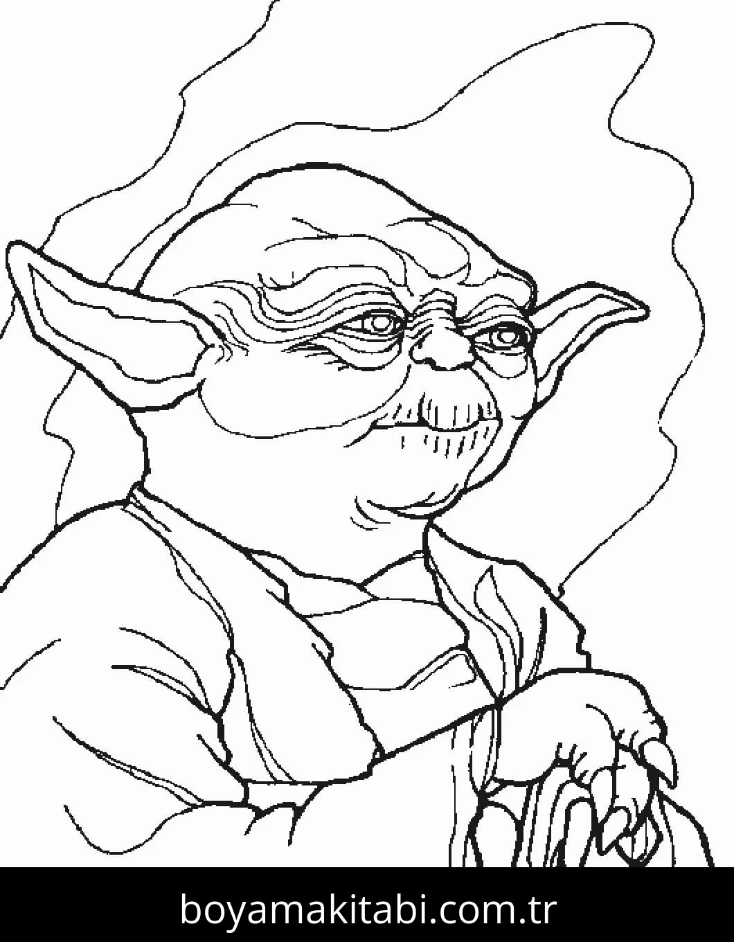 Star Wars boyama sayfası – PDF indir, sevimli karakter