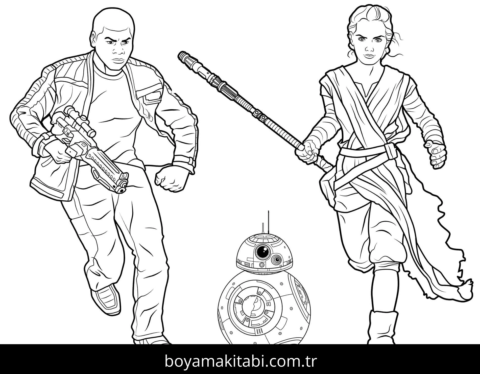 Star Wars boyama sayfası – sevimli karakter, sanatsal çalışma