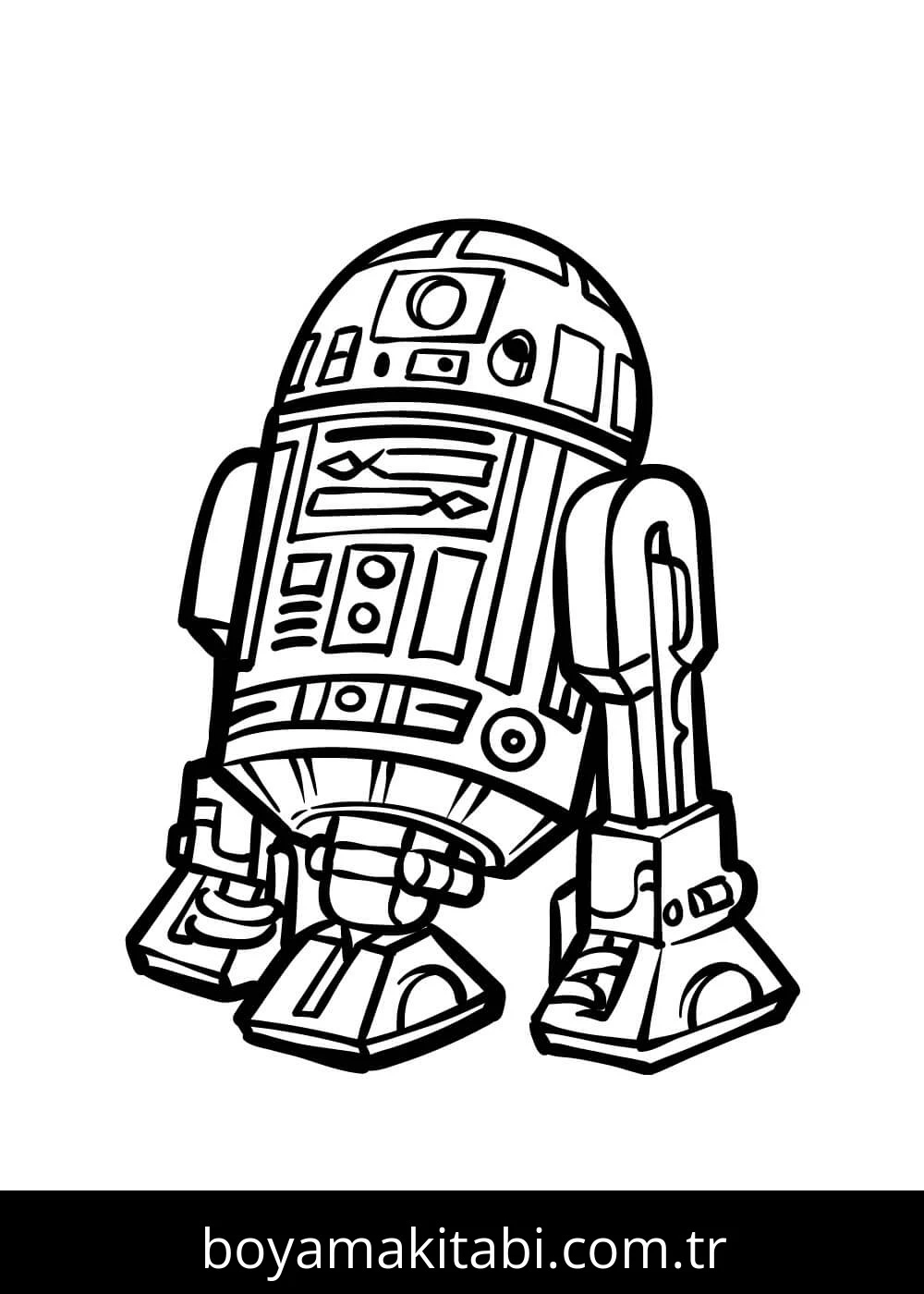 Star Wars boyama sayfası – basit çizim, kolay boyama