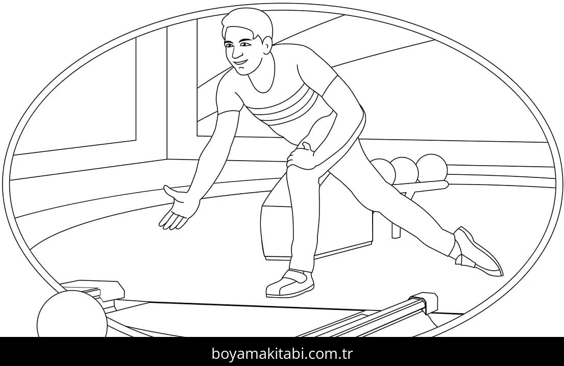 Bowling boyama sayfası #36 – kolay boyama, eğitici aktivite