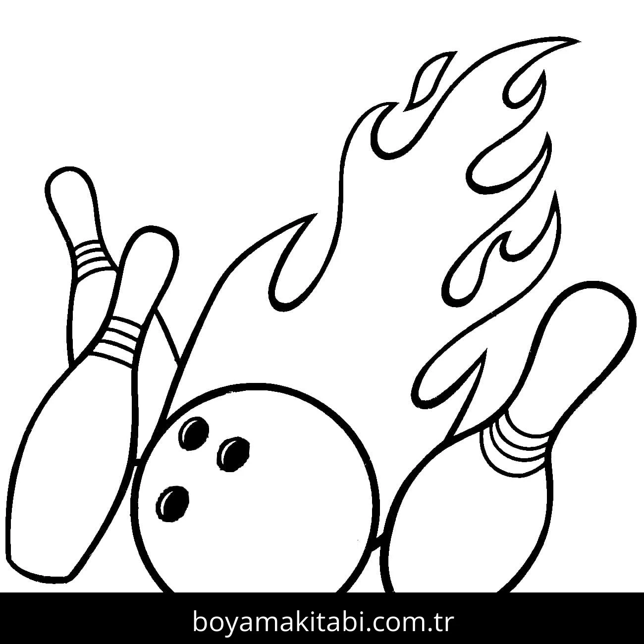 Bowling boyama sayfası #44 – el becerilerini geliştirir, boyama çalışması