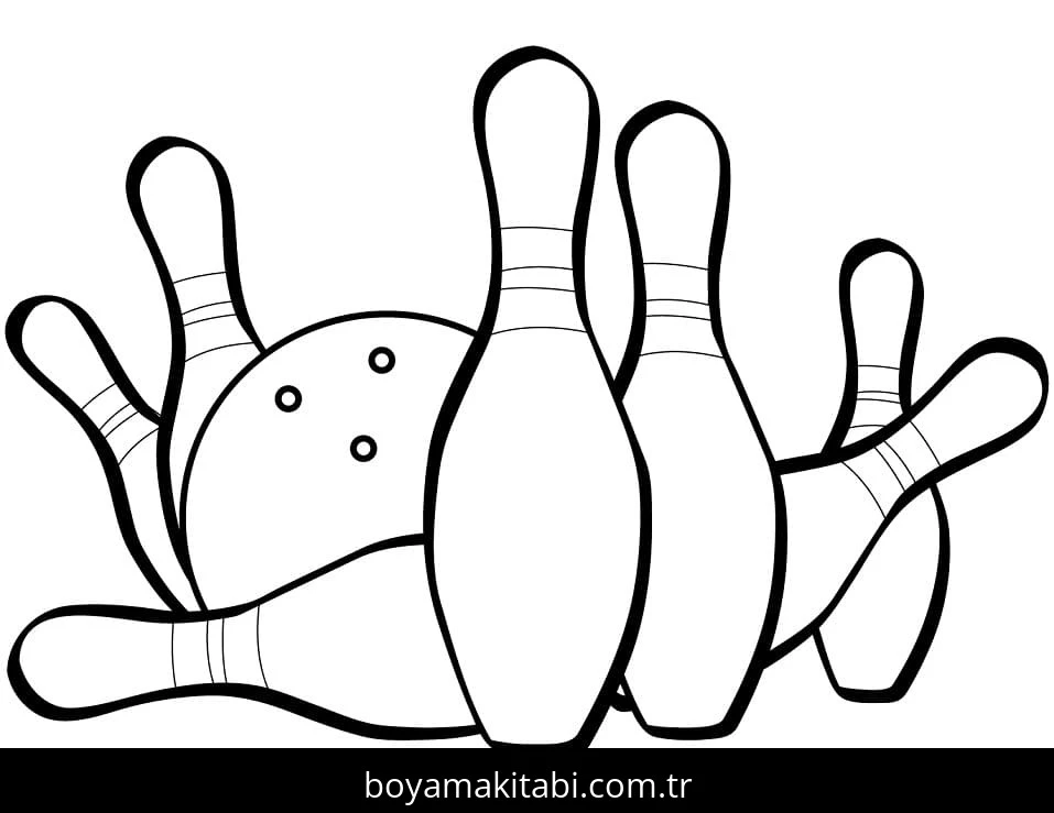 Bowling boyama sayfası #55 – aile ile vakit geçirme, renk bilgisini öğretir