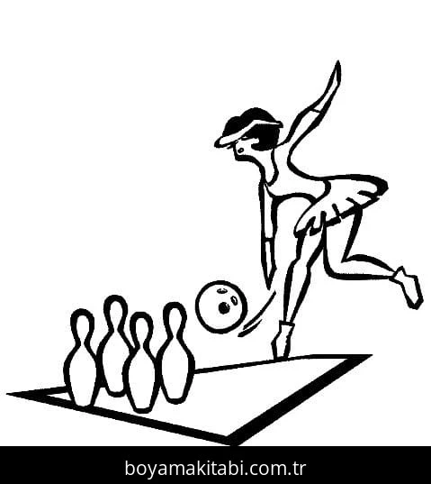 Bowling boyama sayfası – okul öncesi, evde etkinlik