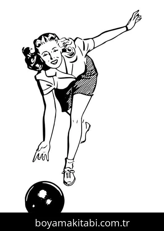 Bowling boyama sayfası – eğitici aktivite, yaratıcılık