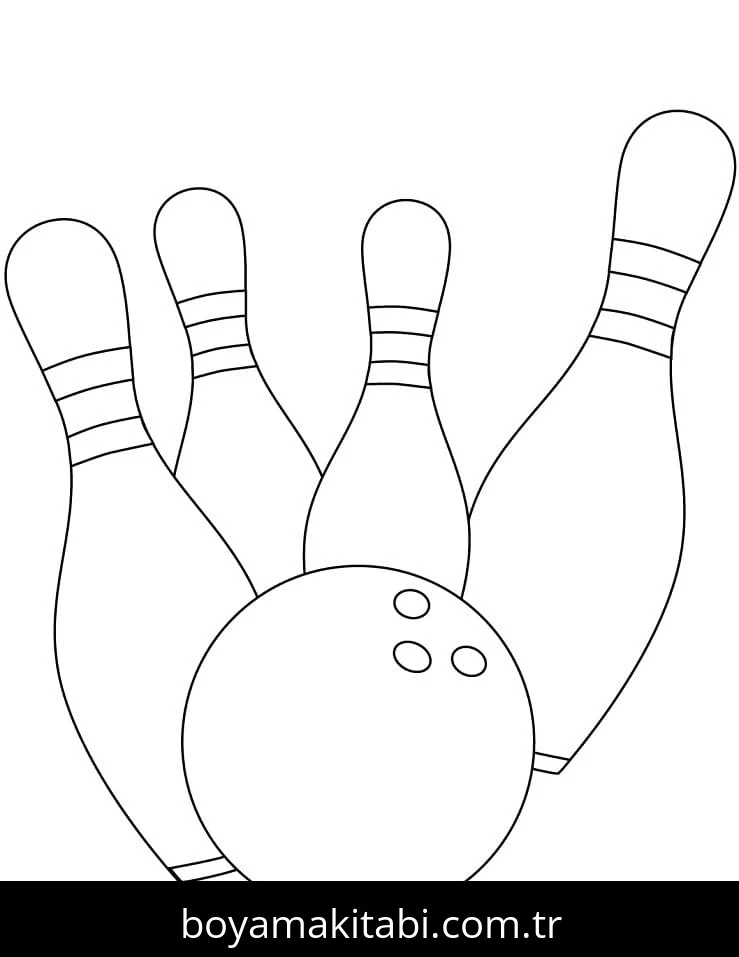 Bowling boyama sayfası – çocuk aktivitesi, PDF indir