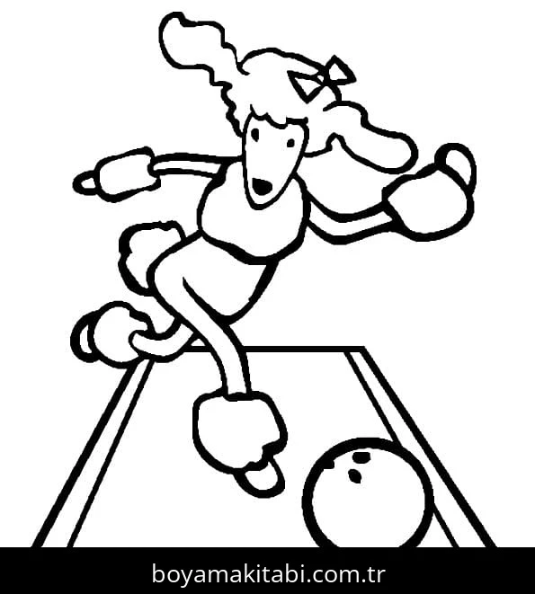 Bowling boyama sayfası – sanatsal çalışma, çocuklar için