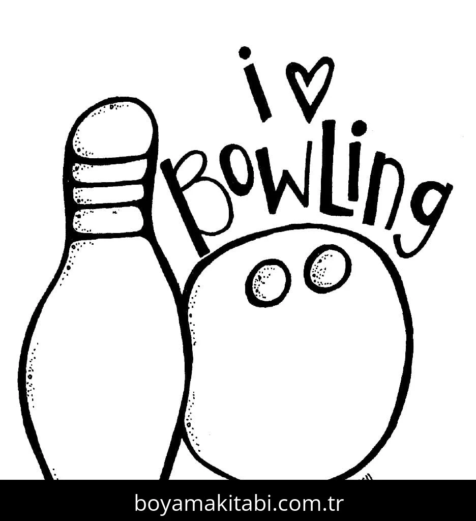 Bowling boyama sayfası – yaratıcılık, eğlenceli etkinlik