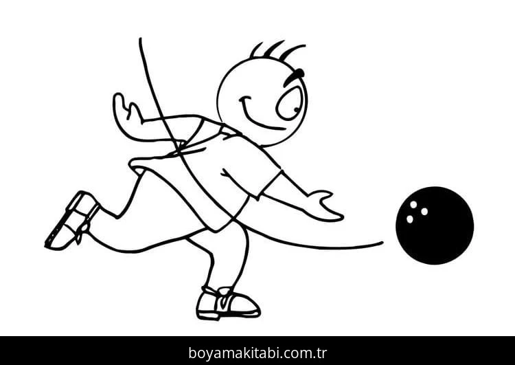 Bowling boyama sayfası – boyama çalışması, yaratıcılığı geliştirir