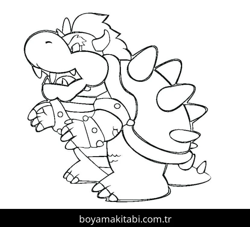 Bowser boyama sayfası – okul öncesi, evde etkinlik