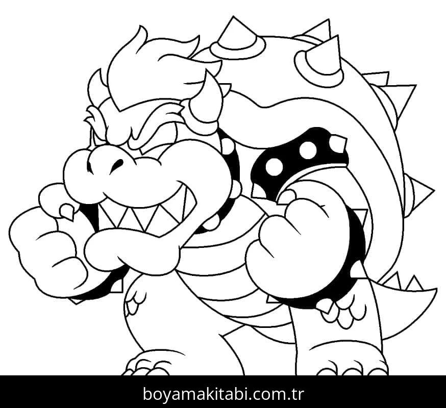 Bowser boyama sayfası – yaratıcılık, eğlenceli etkinlik
