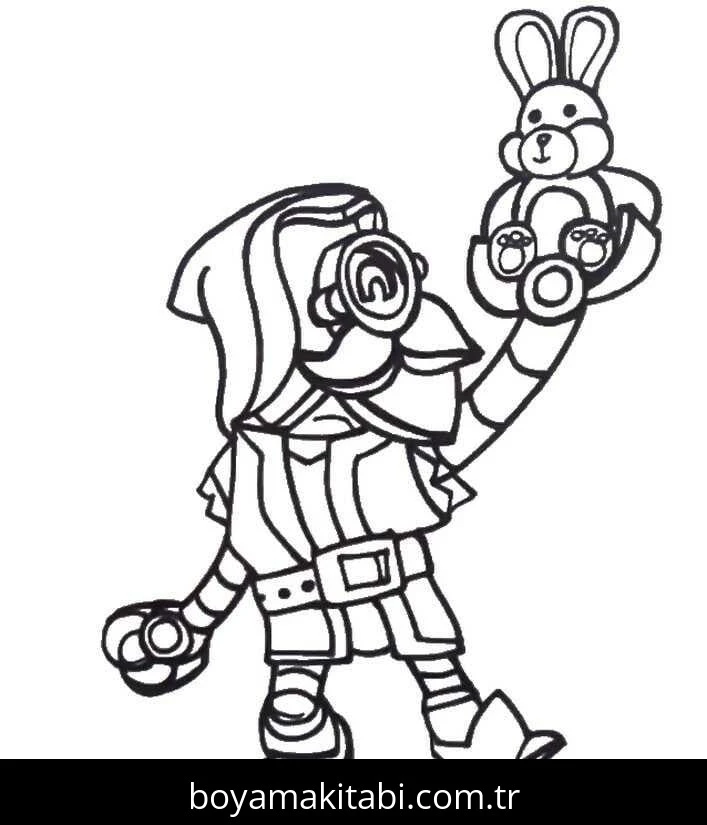 Brawl Stars boyama sayfası – basit çizim, kolay boyama