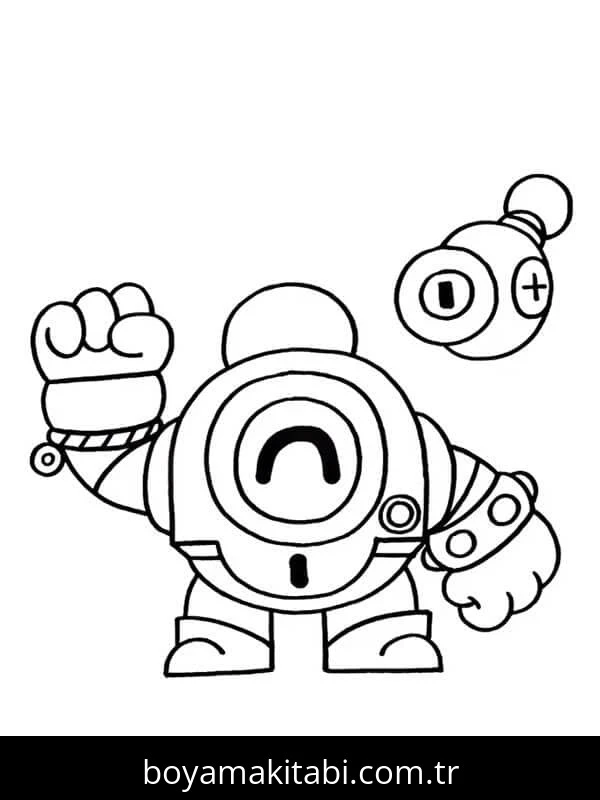 Brawl Stars boyama sayfası – renkli çizimler, okul öncesi