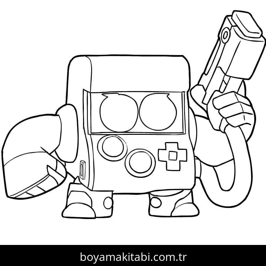 Brawl Stars boyama sayfası – eğlenceli etkinlik, el becerilerini geliştirir