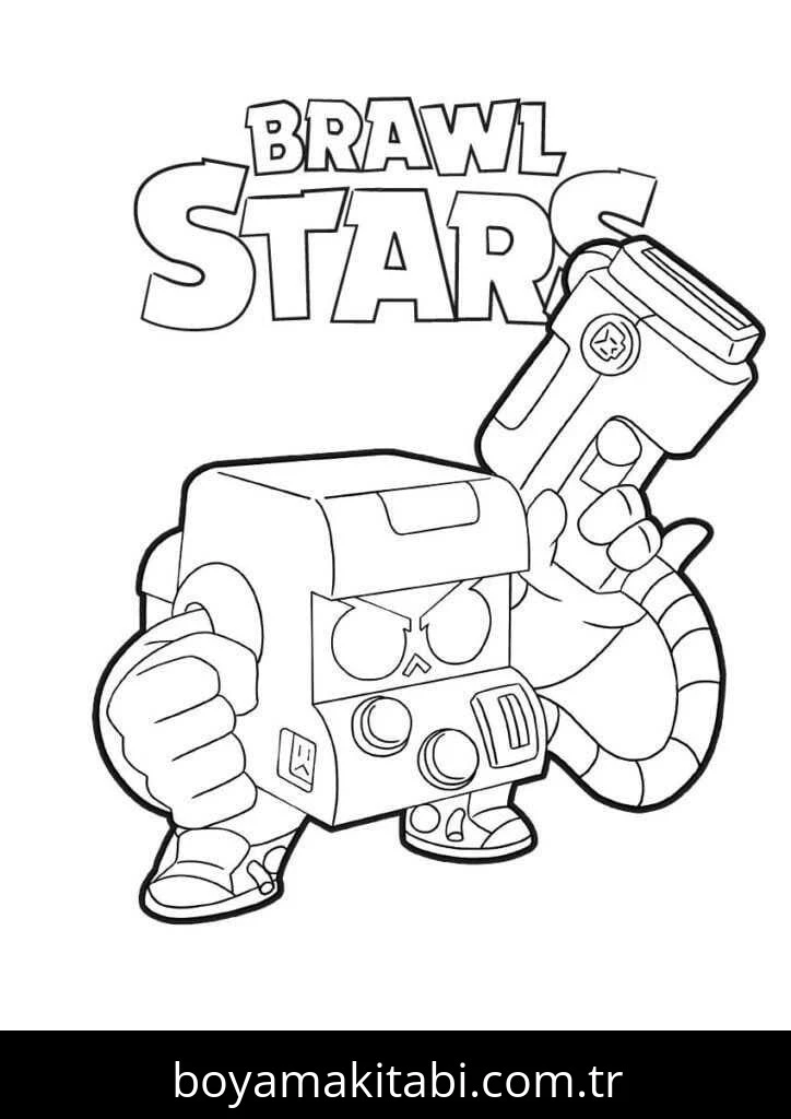 Brawl Stars boyama sayfası – boyama çalışması, yaratıcılığı geliştirir