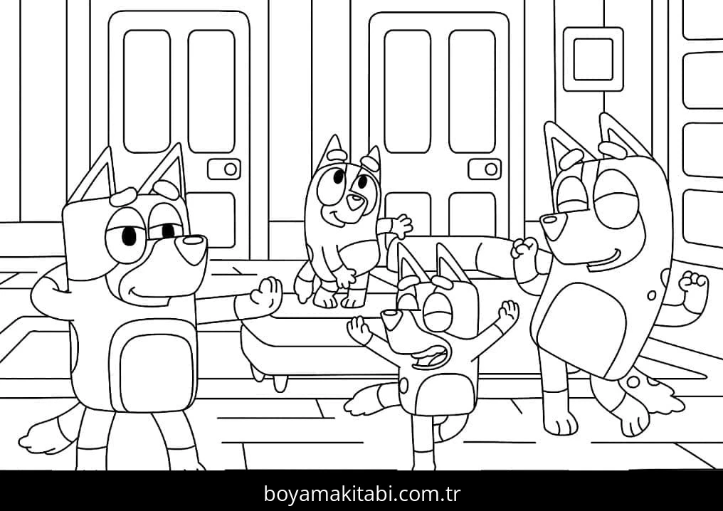 Buey boyama sayfası – çizgi film temalı, basit çizim